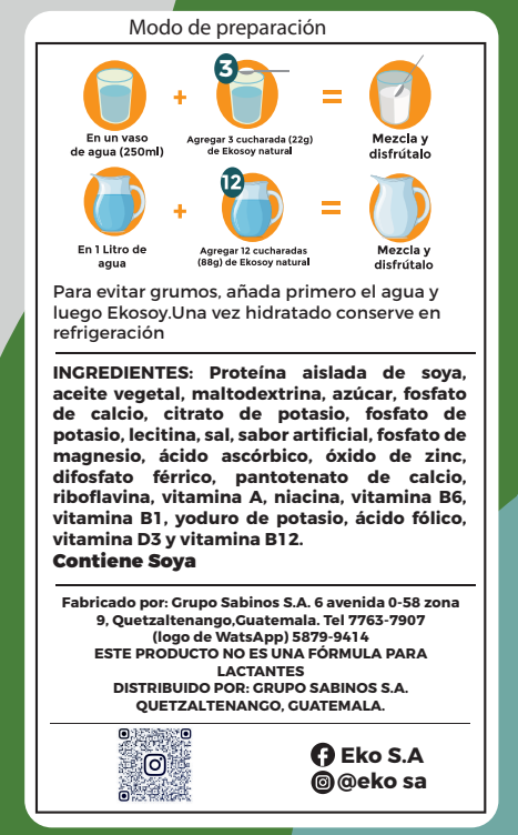 Bebida de EKO SOYA 1000 gr